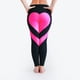 thumbnail image 3 of Leggings de yoga de corazón para mujer de talla grande, pantalones de retales, mallas delgadas, mallas deportivas para correr, pantalones de jogging de gimnasio, cintura alta seitruly FS6738-28, 3 of 4