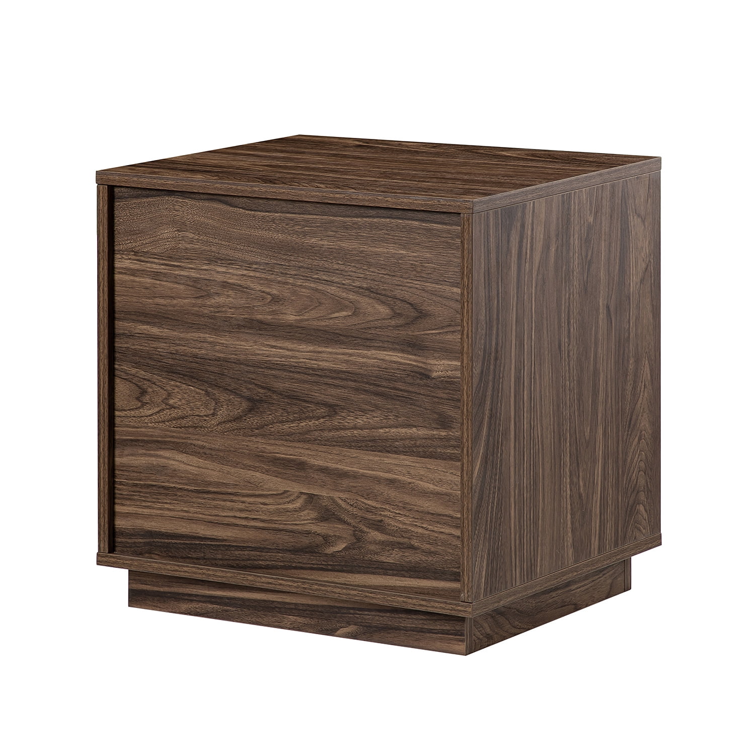 Resenkos Modern Design Wooden End Side Table with 2 Drawers, Nightstand Storage Cabinet for Bedroom,Walnut Resenkos Modern Design Wooden End Side Table with 2 Drawers, Nightstand Storage Cabinet for Bedroom,Walnut