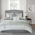 thumbnail image 4 of Madison Park Bennett 7-Piece Polyester Jacquard Comforter Set in Gray/Silver, 4 of 8