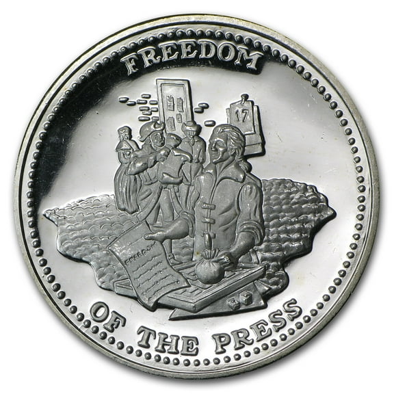 1 oz Silver Round - Johnson Matthey (Freedom of the Press)