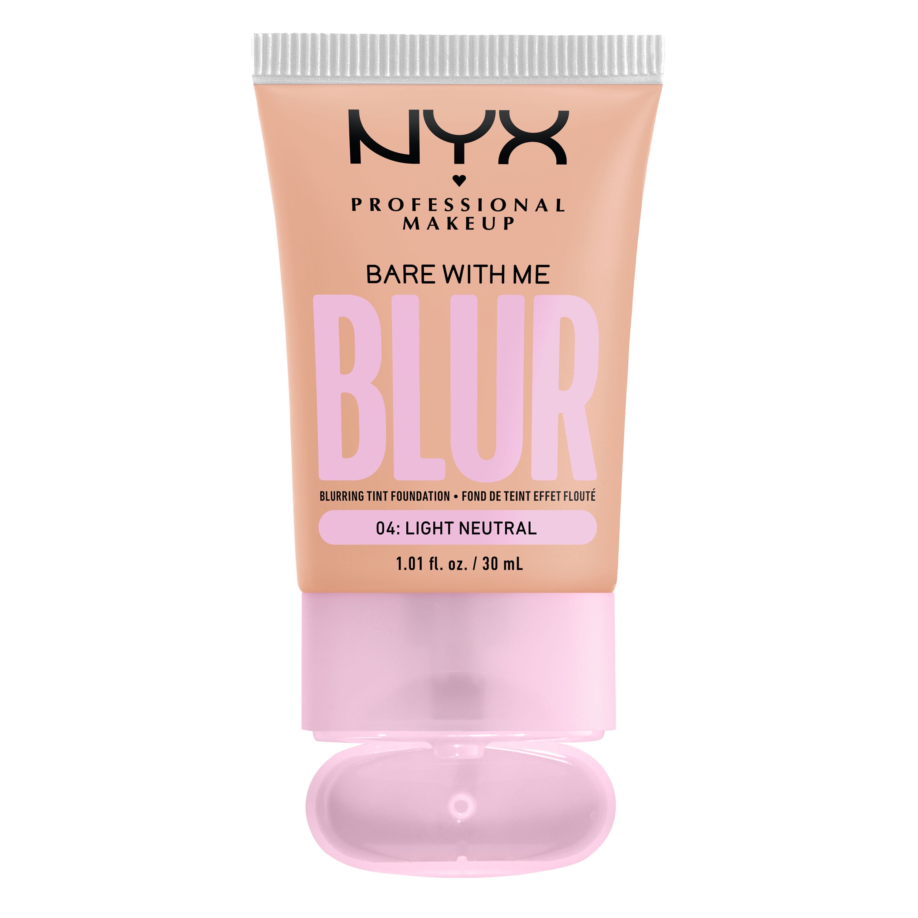 NYX Professional Makeup Bare with Me Blur Skin Tint Foundation, Medium Coverage, Light Neutral