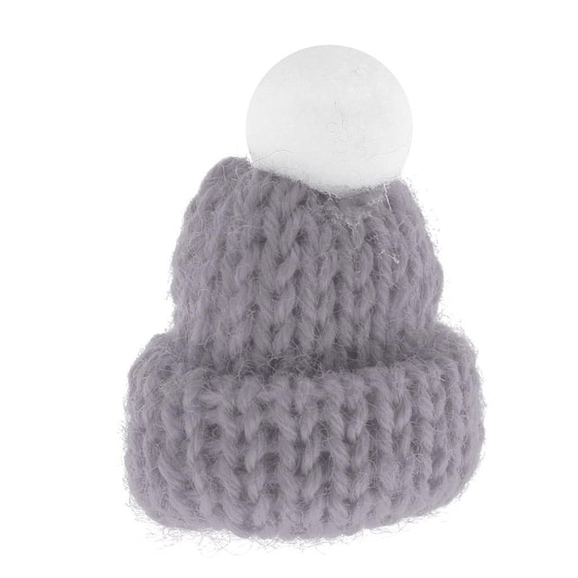 Accesorios Para Muñecas Sombrero En Miniatura Sombrero De Invierno Sombrero De Punto Para 1/12 Decoración De Dormitorio De gris Baoblaze Sombrero de miniaturas de casa de muñecas