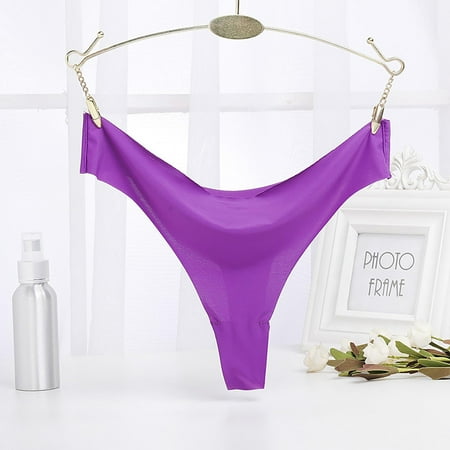 

RPVATI Women s Breathable Panties Sexy Seamless Underwear Low Waisted Thong