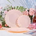thumbnail image 2 of LIYH 120 Pcs Pink Plastic Plates Disposable, 2 of 8