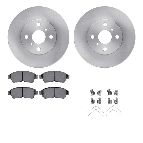 Dynamic Friction Company Front Brake Rotors with 5000 Advanced Brake Pads includes Hardware 6512-76356