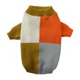 thumbnail image 2 of Stylish Color Block Dog Sweater Warm And Fashionable Winter Dog Clothes For Small Medium Dogs Winter Warm Doggie Sweater Orange M, 2 of 3