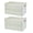 Green, variant on Collapsible Storage Bins With Dustproof Lid Waterproof Interior Bag Handle Stackable Storage Box Container Utility Organizer Crate For Camping Fishing Living Room