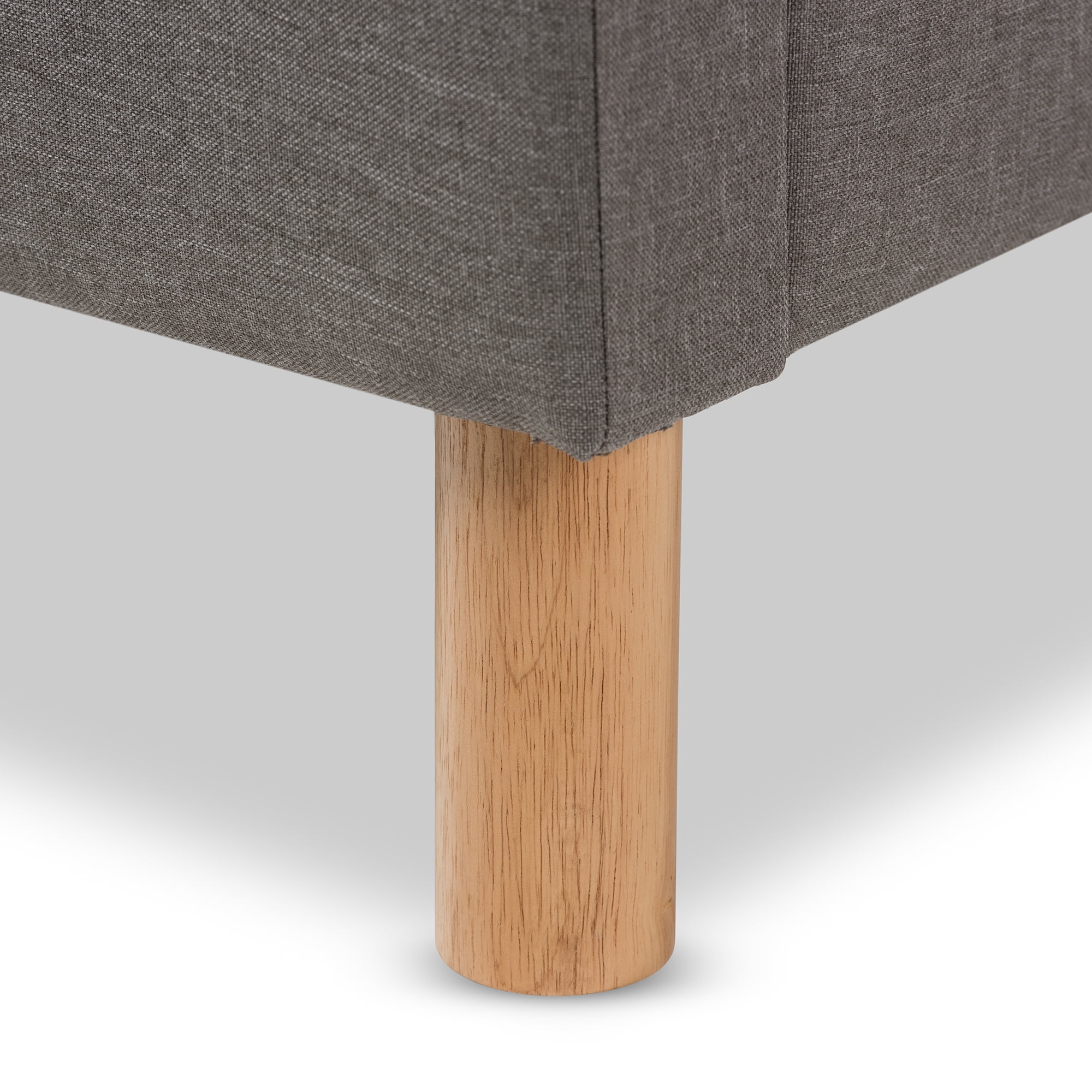 Baxton Studio Samson Mid-Century Fabric Upholstered Platform Bed, Multiple Sizes, Multiple Colors
