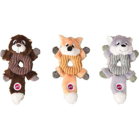 Spot 54949 Lil Spots Donut Crinkler Dog Toy - 7 in. - Pack of 3