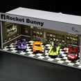 thumbnail image 2 of 1:64 Scale Diorama Car Garage Model, LED Lighting Shown Scene Display Model, Diecast Car Model Display Case, Parking Lot Showcase, Showroom Scene Building Model Toy Gifts, 2 of 6