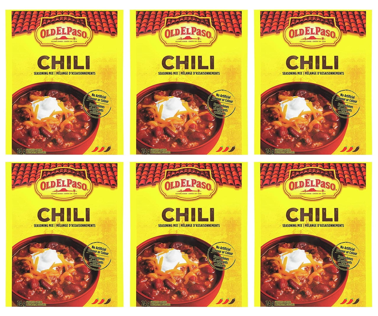 Old El Paso Chili Seasoning Mix 24g 0.8oz. 6 Pack Imported from Canada Walmart