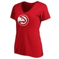 thumbnail image 2 of Women's Trae Young Red Atlanta Hawks Playmaker Name & Number V-Neck T-Shirt, 2 of 3
