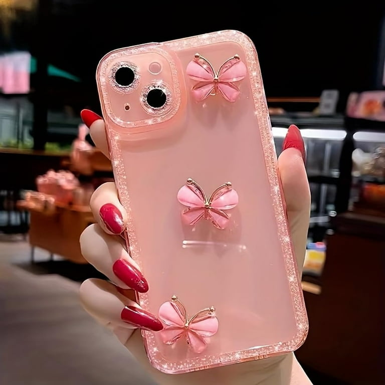 NITITOP Compatible For IPhone 15 Pro Max Case Cute Butterfly