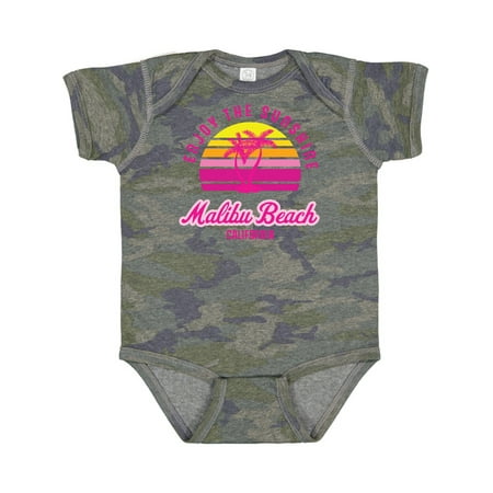 

Inktastic Summer Enjoy the Sunshine Malibu Beach California in Pink Gift Baby Boy or Baby Girl Bodysuit