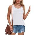 thumbnail image 6 of XDIAHBPL Camisole Tops For Women Summer Outfits Sleeveless Blouses Casual Loose Fit Shirts Neck Pleated Front Tank Tops, 6 of 6