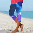 thumbnail image 2 of DDAPJ pyju Women's Capri Leggings Fashion 3D Graphic Print Yoga Running Pants Buttery Soft Stretch Casual Summer Capris Multicolor XL, 2 of 6