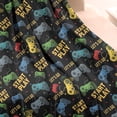 thumbnail image 3 of Colorful Controllers Games Texts Black Pattern Blanket,Comfortable Soft Flannel Throw Blanket,All Season,Warm Lightweight Blankets for Sofa Bed Couch Living Room Chair,50"x60", 3 of 4