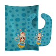 thumbnail image 1 of Carolines Treasures BB8704STBU Circus Monkey Baby Bib & Burp Cloth, 1 of 1