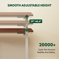 thumbnail image 6 of FitStand 55"x28" Home Office Height Adjustable Standing Desk with Hooks, Ergonomic Electric 2-Stage Stand Up Computer Desk, White and Mahogany, 6 of 10