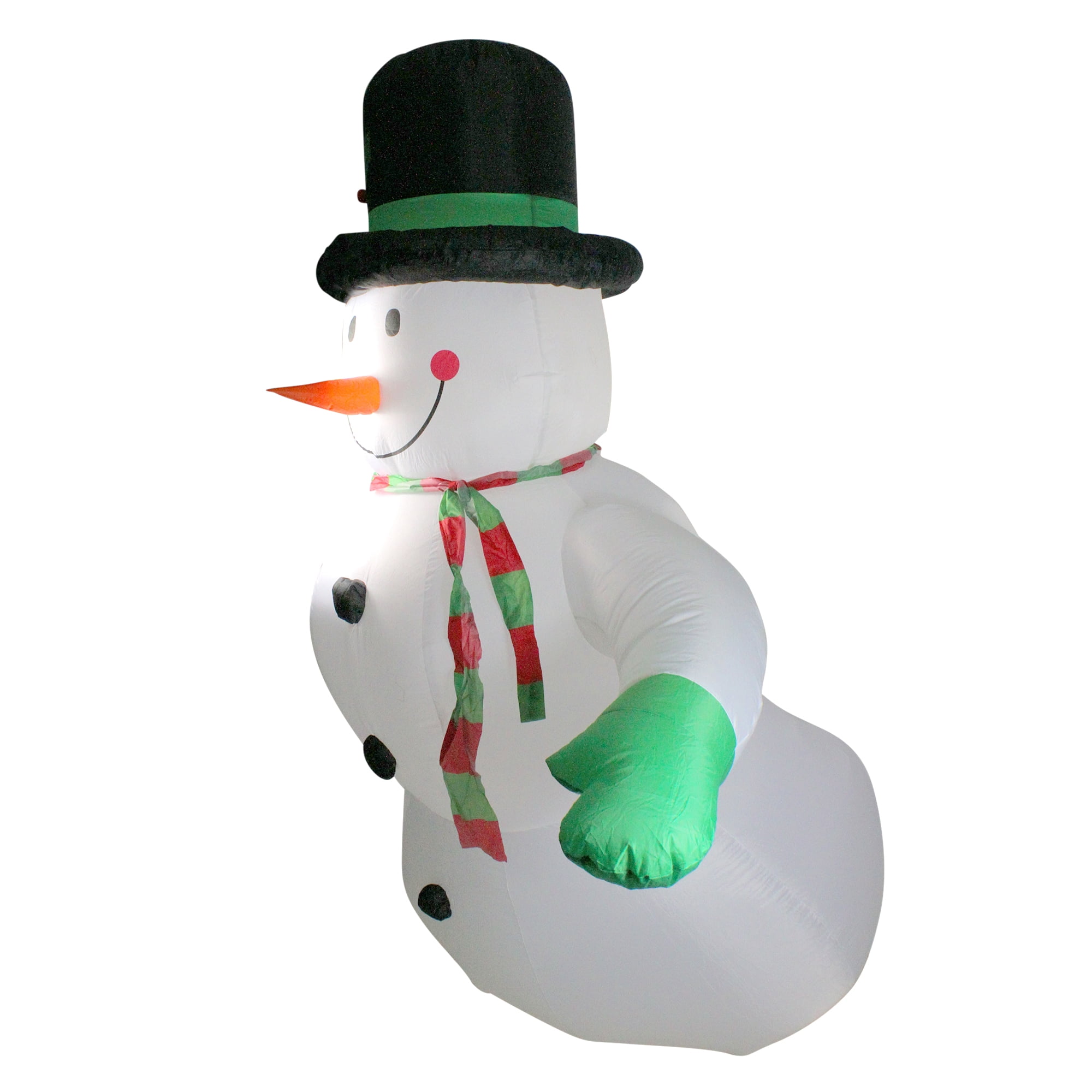 8' Animated Inflatable Lighted Standing Snowman Christmas Outdoor Decoration