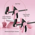 thumbnail image 6 of WORKPRO One-Handed Bar Clamps Set, 6-Pack (4PC 6" & 2PC 12"), Light-Duty Quick-Change F Clamps with 150 lbs Load Limit, Pink Ribbon, 6 of 6