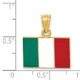 thumbnail image 2 of Beautiful 14k Solid Enameled Italy Flag Pendant, 2 of 2