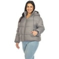 thumbnail image 2 of White Mark Women's Long Sleeve Zip Hooded Puffer Jacket with Pockets, 2 of 5