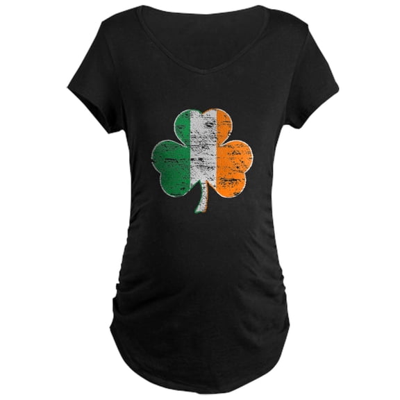 CafePress - Vintage Irish Flag Shamrock Maternity T Shirt - Maternity Dark T-Shirt