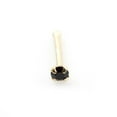 thumbnail image 5 of 14K Gold Nose bone stud with Black Cubic Zirconia 22g, 5 of 5