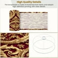 thumbnail image 4 of Lampshades 2 Pack European 3D Flowers Damask Luxury Vintage Stripes Red Floral 13"x13"x10" Light Shade for Table Lamps Floor Lamp Shades Linen Desk Lampshade Replacement Easy Assembly, 4 of 8