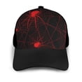 thumbnail image 3 of Xecao Red Spider On The Web print unisex vintage washed baseball cap, a soft and adjustable hat perfect for any casual style., 3 of 5