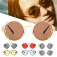 thumbnail image 3 of Lunettes de Soleil Cadre en Métal pour Femmes et Hommes Style Rétro Vintage Cyberpunk, 3 of 10