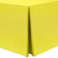 thumbnail image 1 of Ultimate Textile (3 Pack) Shantung - Majestic 8 ft. Fitted Tablecloth - for 30 x 96-Inch Banquet and Folding Rectangular Tables - 42"H, Lemon Yellow, 1 of 3