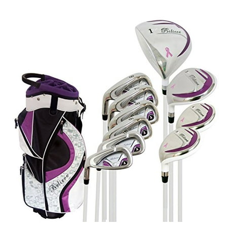 Founders Club Believe Ladies Complete Golf Club Set Purple Left Handed (Petite -1")