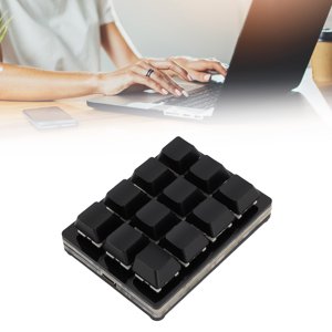 12 Key Mechanical Gaming Keyboard, un clavier mécanique programmable main, RGB Clavier de jeu mécanique multifonctionnel Mini USB Fils RGB Commutateur rouge
