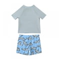 thumbnail image 3 of GYRATEDREAM 2-6Years Shirt Swim Bathing Suit Set-Toddler Boys Swimsuit Rash Guard Two Piece Summer Swimsuit Short Sleeve Trunks, 3 of 6