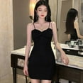 thumbnail image 3 of Women‘s Sleeveless Spaghetti Strap Tank Bodycon Tight Mini Club Party Dress, 3 of 5