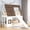 Brown+White, variant on Oak & Smoky Grey Twin House Bunk Bed / Add Rustic Charm to Bedroom