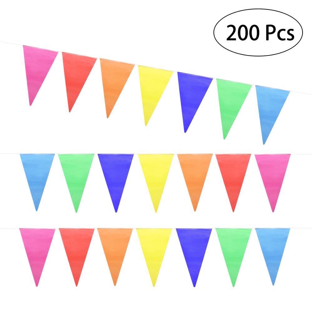 UNOMOR Colorful String Flag Banner Triangle Pendant Flag Party