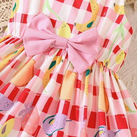 

PEASKJP Beach Dresses for Girls Toddler Girls Floral Floral Chiffon Ruffled A-Line Princess Flowy Dress Fit Flare Casual Dresses for Girls Pink 2-3Years