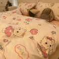 thumbnail image 1 of Sanrio hello kitty bedding set Girl Quilt Cover Student Dormitory Bed Sheet Pillowcase cotton wadding children bedding bag RJ, 1 of 7