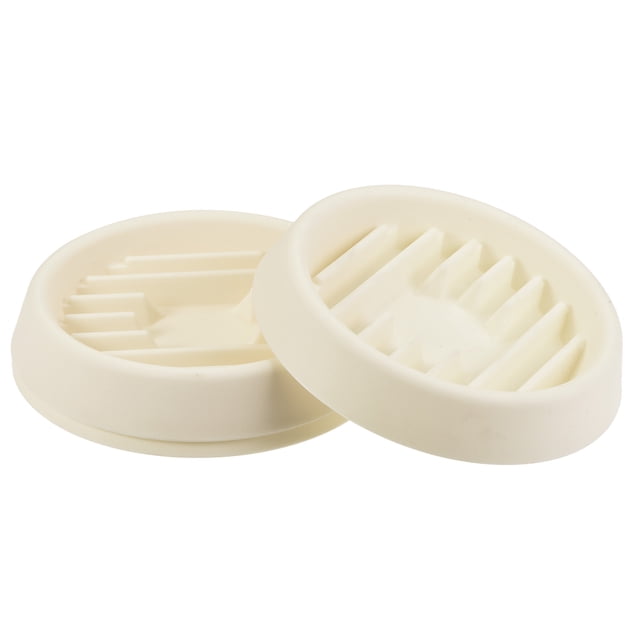 Planta Maceta Platillo 4.7 Ondulado Base Plástico Redondo Flor Goteo Bandeja para Interior Exterior, Crema Paquete de 3