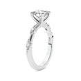 thumbnail image 4 of IGI Certified 3 Carat Round Shape Lab Grown Diamond Engagement Ring | 14K White Gold | Sheryl Marquise Side Stone Diamond Ring | FG-VS1-VS2 Quality Friendly Diamonds, 4 of 7