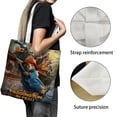 thumbnail image 3 of Paddington Bear Bolso de tela con estampado de lienzo para mujer, bolsa de compras reutilizable y estética, con cremallera interior, regalo para mujer,40*40cm., 3 of 6