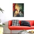 thumbnail image 4 of Rateoe Castle Red Green Sky Dragon Pattern Decorative Picture – Unique Modern Wall Art, Ready-to-Hang Canvas Print for Home (Vertical), 4 of 6