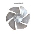 thumbnail image 2 of 6 Blades Small Power Plastic Fan Leaf - Replacement Hair Dryer Motor Fan Blades for Hairdryer Repair Accessory(Silver 2 Inch), 2 of 2