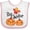 White/Pink, variant on Inktastic Big Sister Pumpkins with Fall Leaves Girls Baby Bib