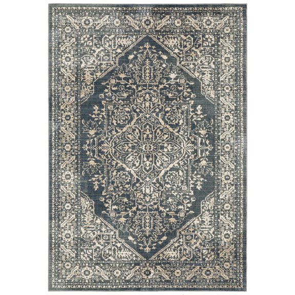 Sphinx Fiona Area Rug 5560A Blue Floral Petals 2' 3" x 7' 3" Rectangle