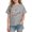 Gray, variant on Girls Summer Tops, Shirts for Girls, Arrow Print Short Sleeve Cotton Top Casual Summer Pink 4-5 Years