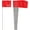Red, variant on Anley Orange Marking Flags 100 Pcs - 4" X 5" Vinyl Irrigation Sprinkler Flag with 15 Inch Steel Wire Stake - Small Marker Flags for Lawn, Yard, Industrial, Landscaping, Construction and Survey